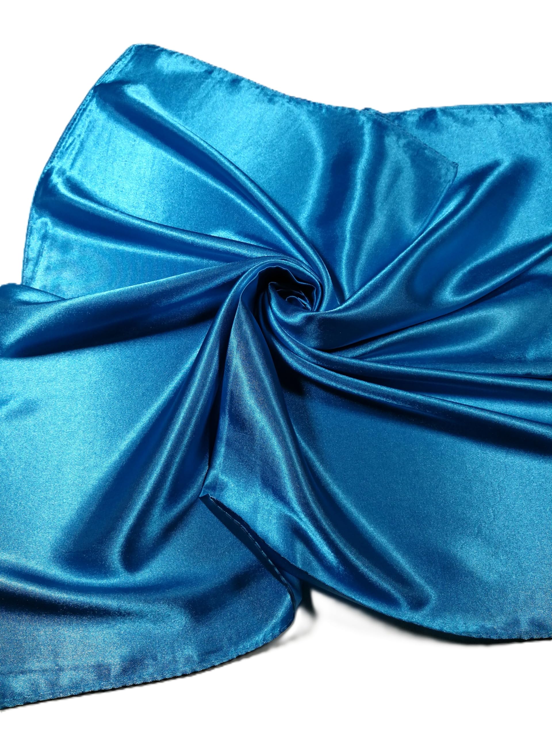 Shanlin Solid Color Silk Feel Satin Square Scarf Bandanas (23.5"X23.5")