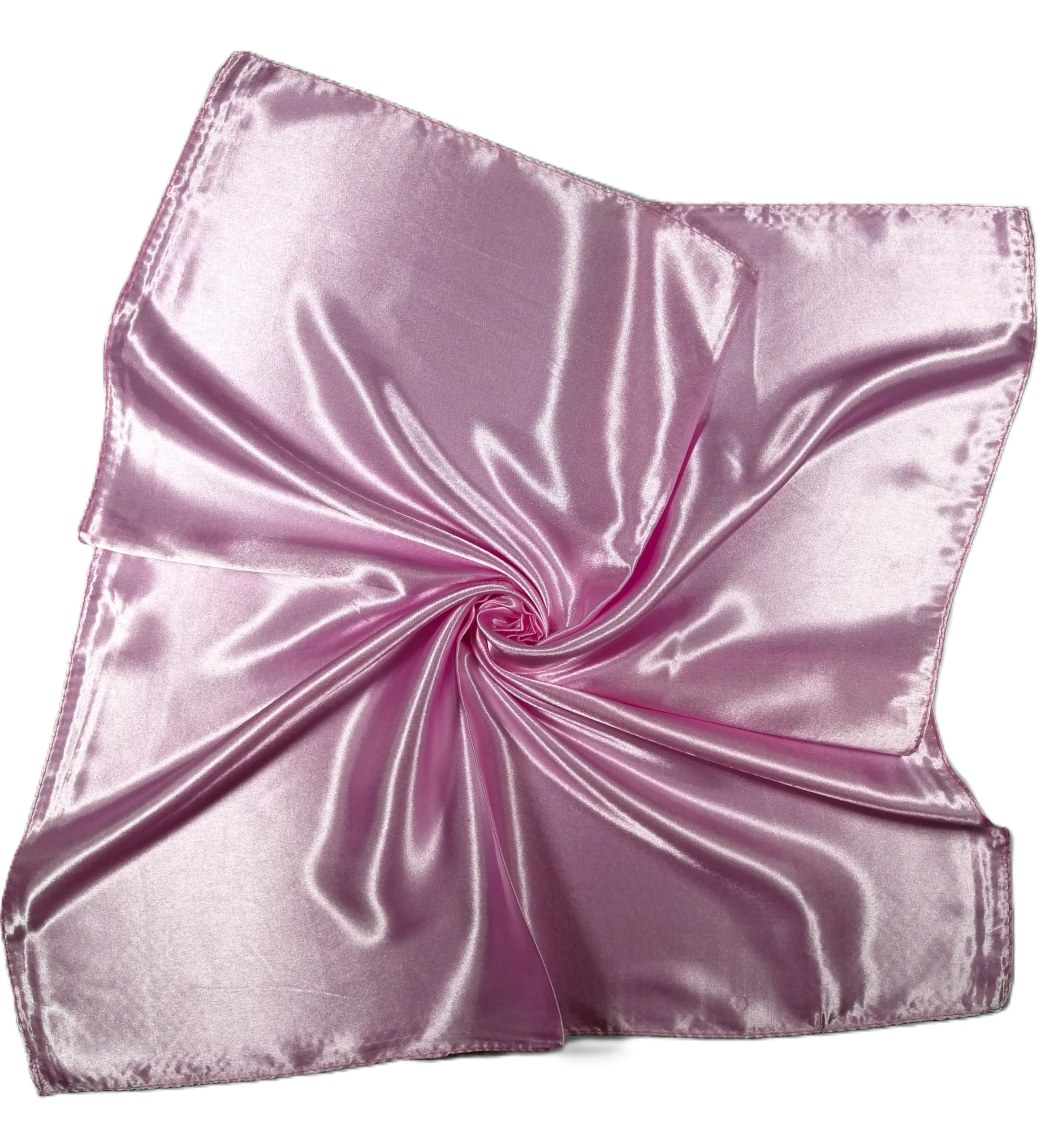 Shanlin Solid Color Silk Feel Satin Square Scarf Bandanas (23.5"X23.5")