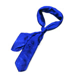 Shanlin Floral Pattern Solid Color Silk Feel Square Scarves (27.5"X27.5")