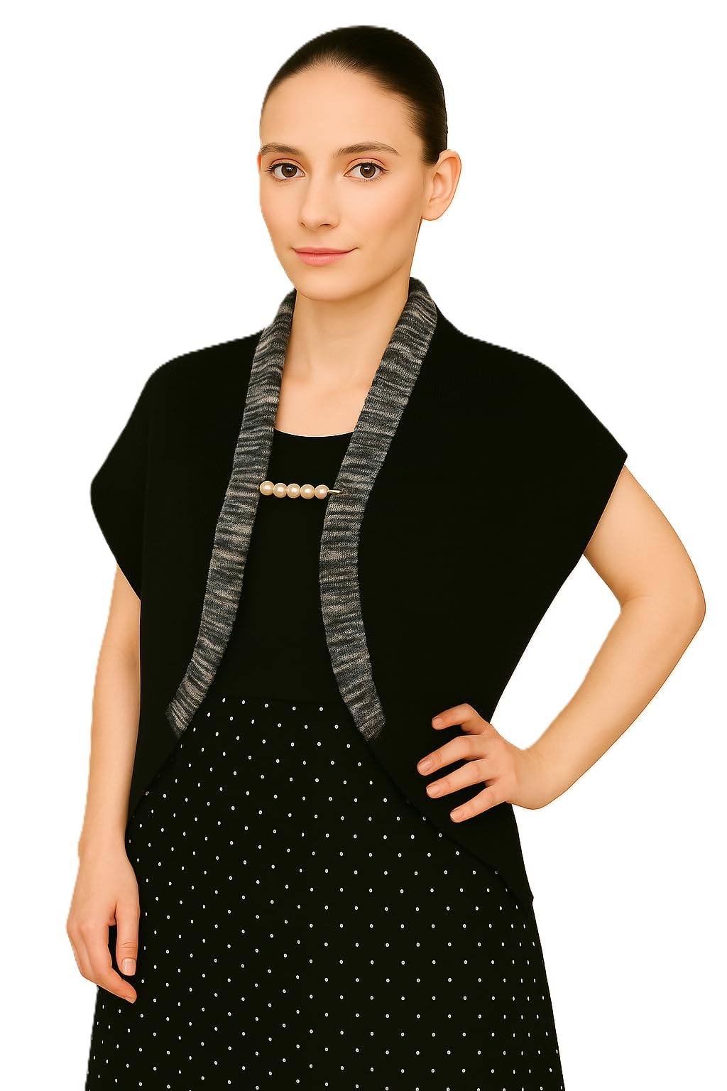 Shanlin Versatile Rainbow Hem Knit Cocoon Cardigan Sweater Shawl