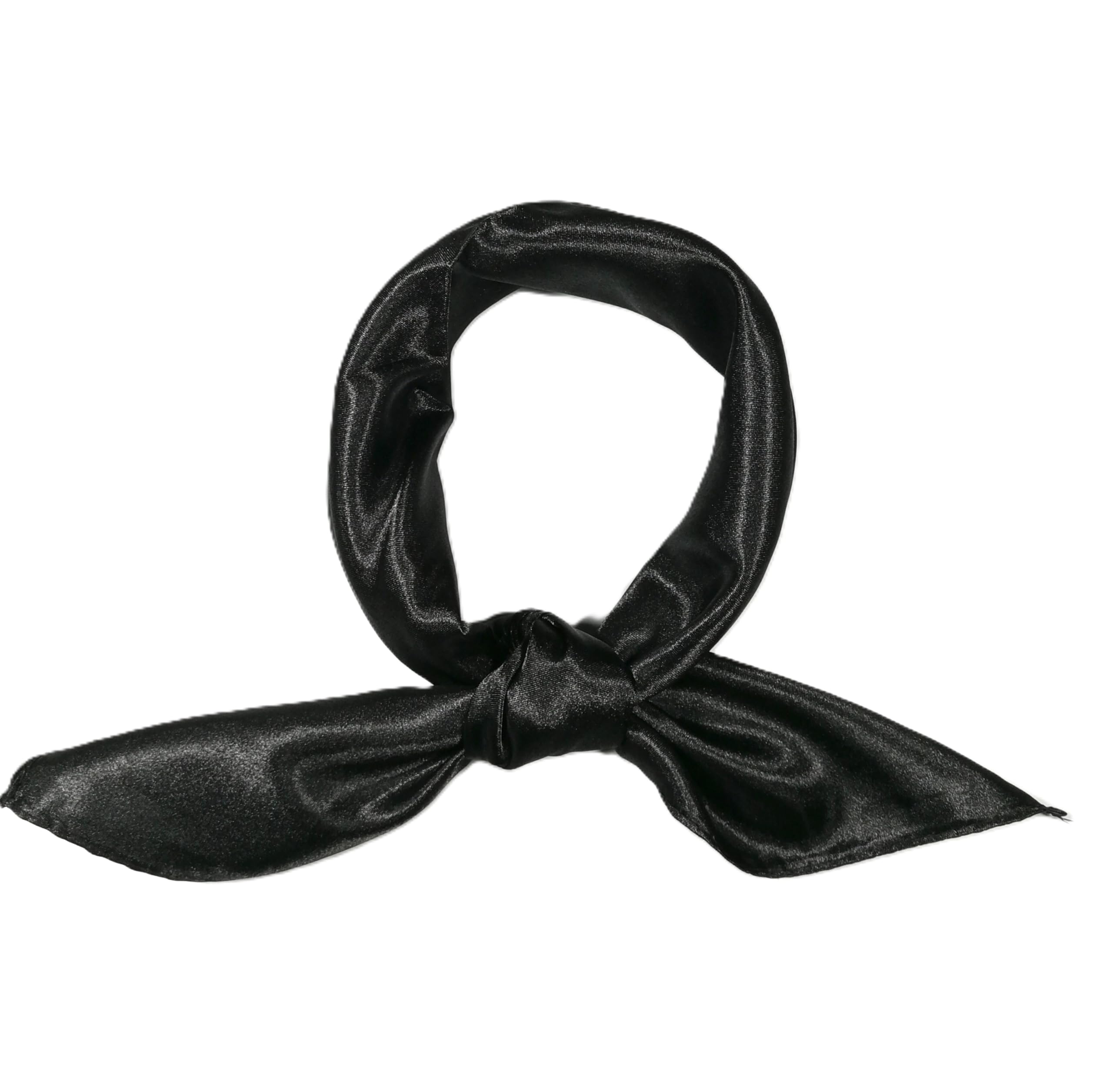 Shanlin Solid Color Silk Feel Satin Square Scarf Bandanas (23.5"X23.5")