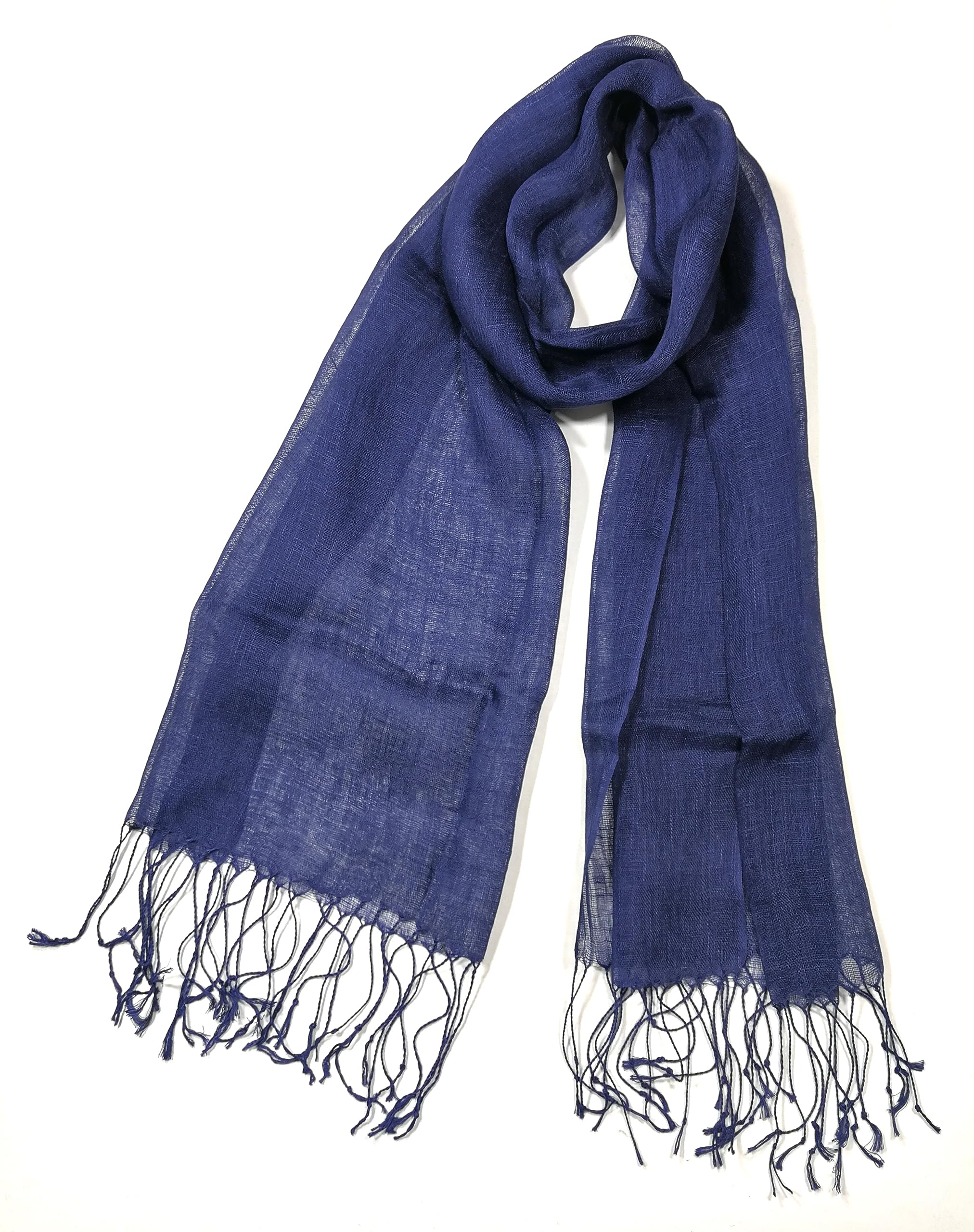 Shanlin Unisex 100% Linen Scarves for Men and Women (71"x22")