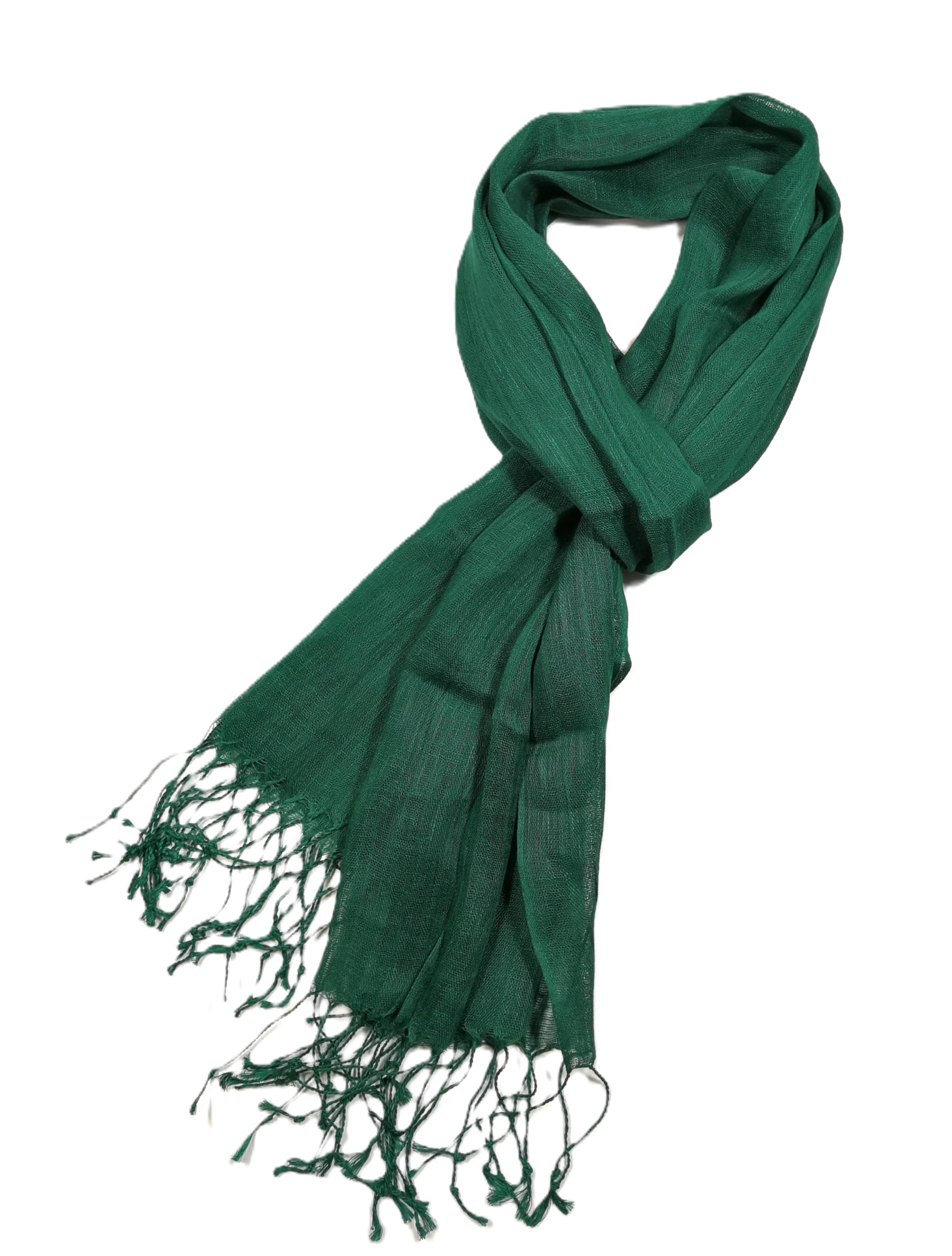 Shanlin Unisex 100% Linen Scarves for Men and Women (71"x22") Solid Color