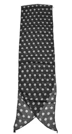 Shanlin Vintage Polka Dot Chiffon Skinny Scarf – Lightweight Retro Long Ribbon for Neck, Hair, Hat