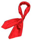 Shanlin Floral Pattern Solid Color Silk Feel Square Scarves (27.5"X27.5")