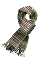 Shanlin 100% Australian Merino Wool Plaid Scarf for Men & Women – Soft, Warm, Lightweight Winter Wrap with Fringe