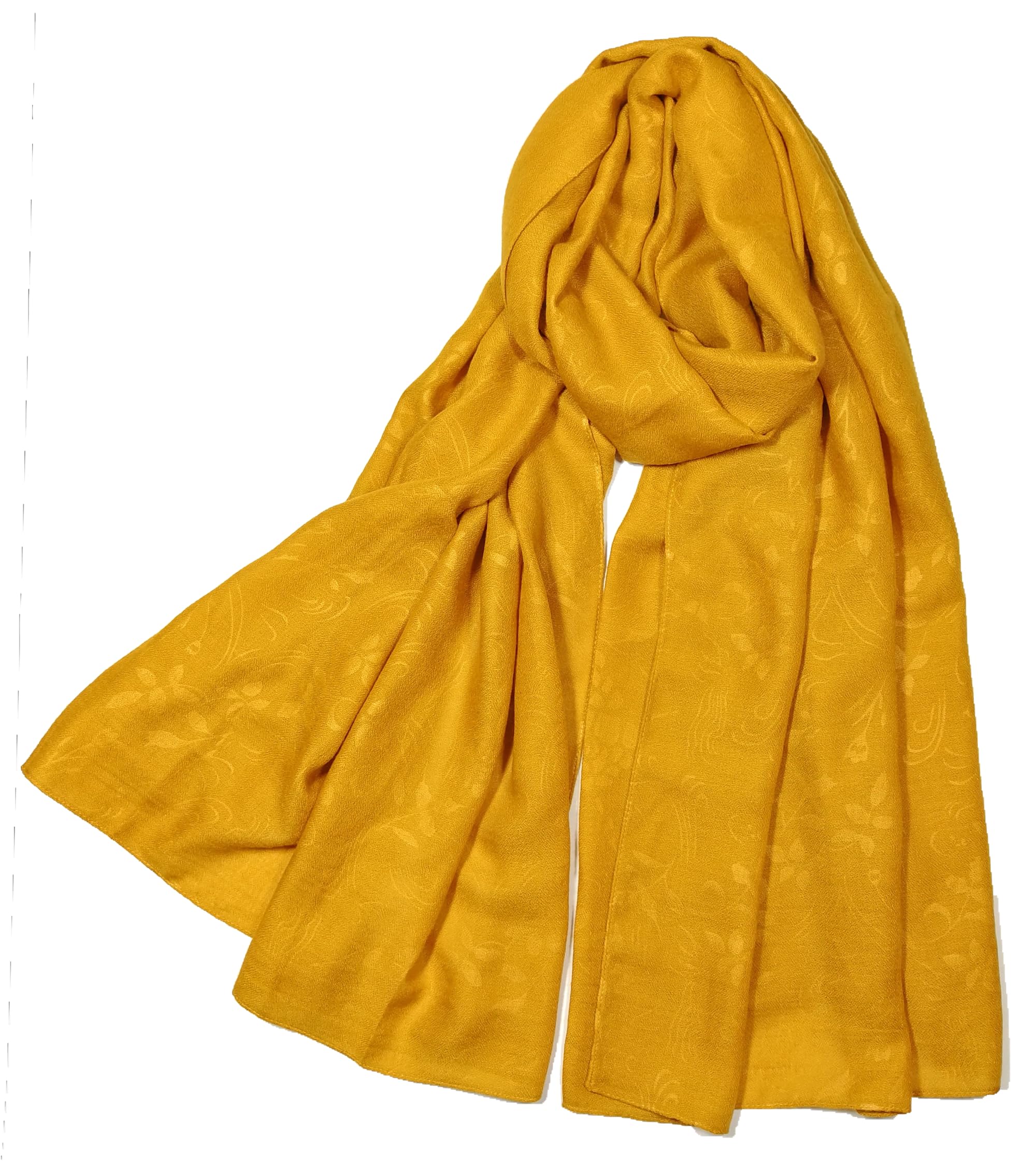 Shanlin Floral Pattern Solid Color Long Scarves for Women
