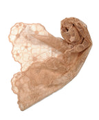 Shanlin Delicate Floral Embroidered Mesh Lace Scarf for Women