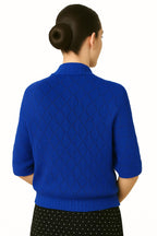 Shanlin Rhombus-Shaped Hollow Pattern Cocoon Cardigan Sweater Shawl