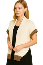 Shanlin Versatile Rainbow Hem Knit Cocoon Cardigan Sweater Shawl