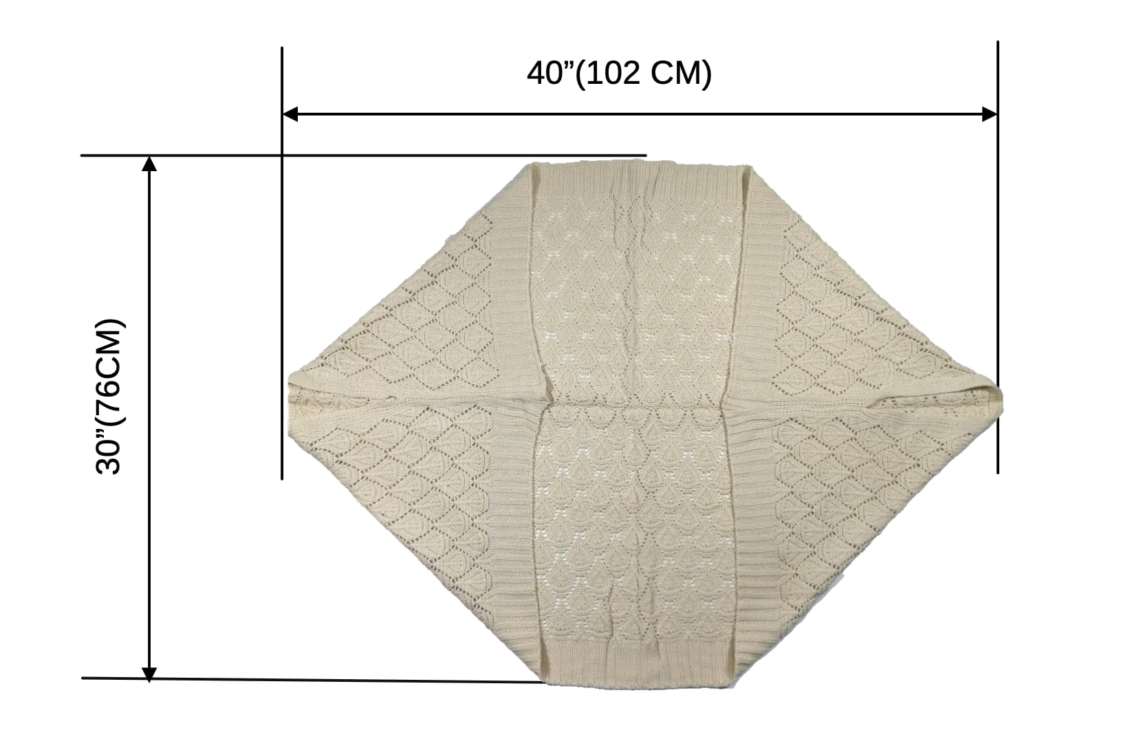 Shanlin Rhombus-Shaped Hollow Pattern Cocoon Cardigan Sweater Shawl