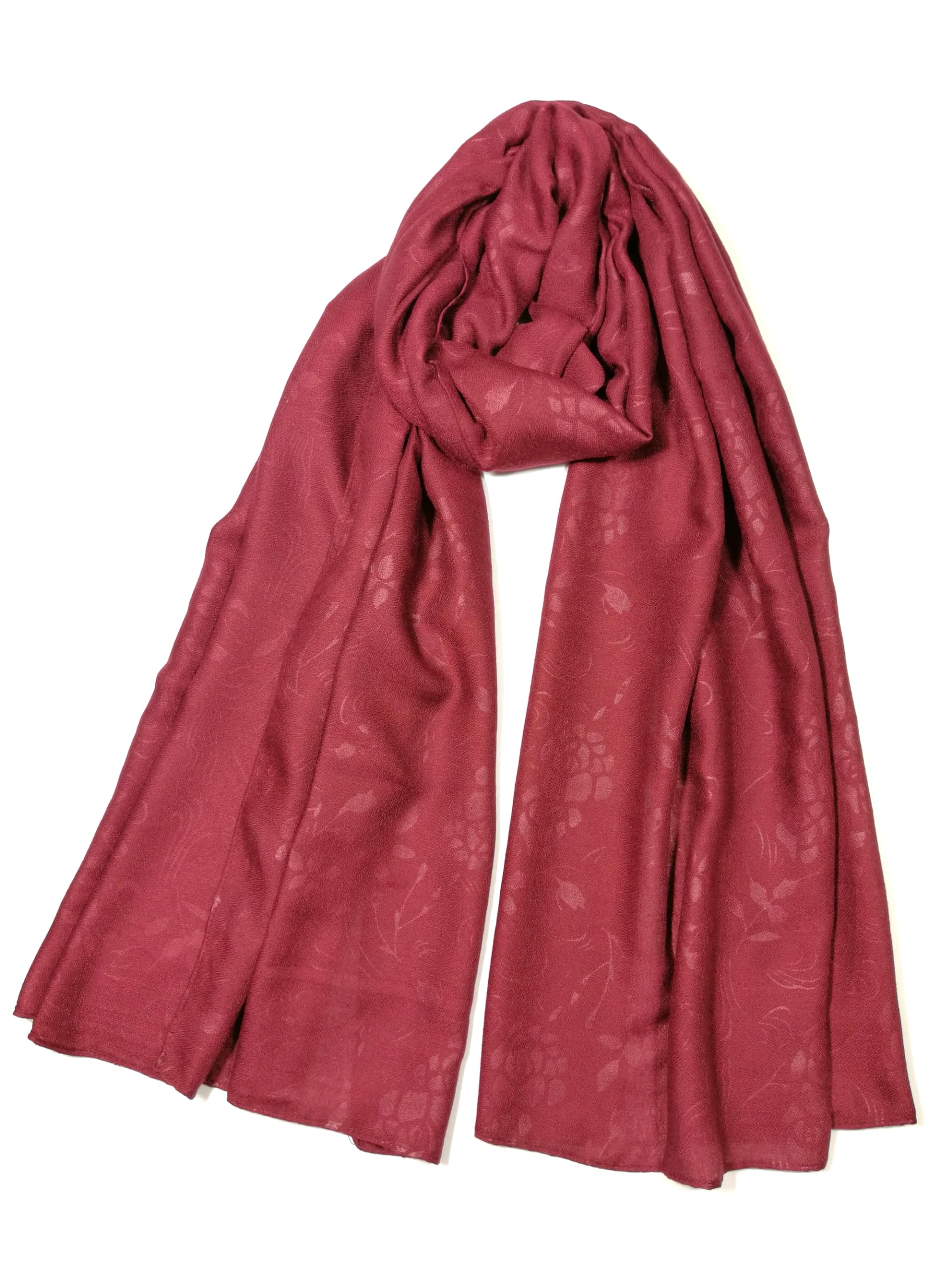 Shanlin Floral Pattern Solid Color Long Scarves for Women