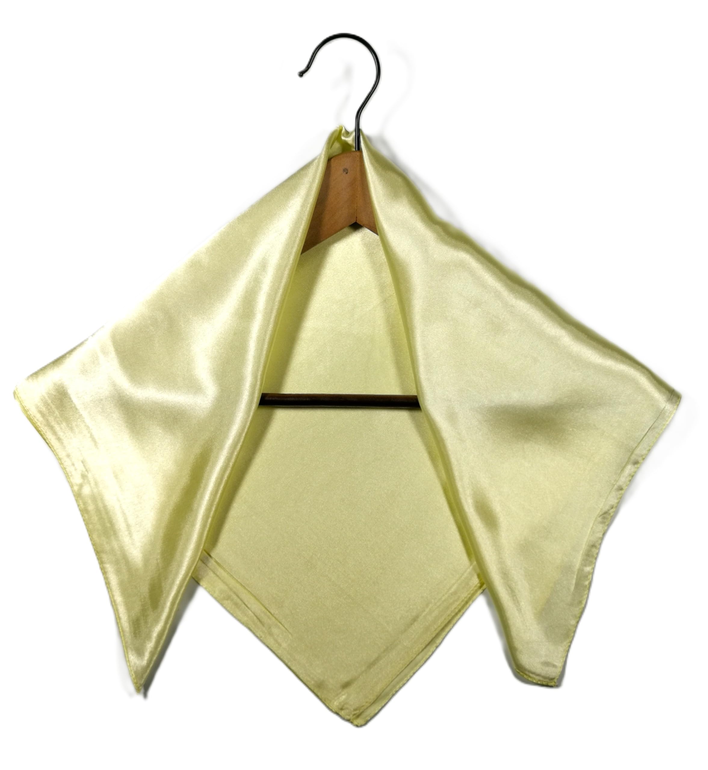Shanlin Solid Color Silk Feel Satin Square Scarf Bandanas (23.5"X23.5")