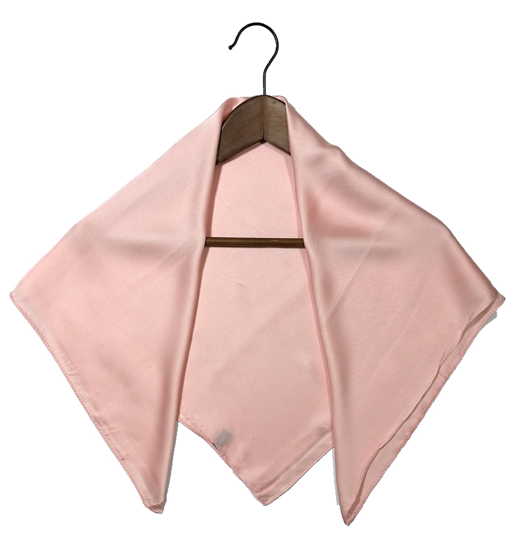 Shanlin Silk Feel Pattern Square Scarves 27" X 27"(Solid Color)