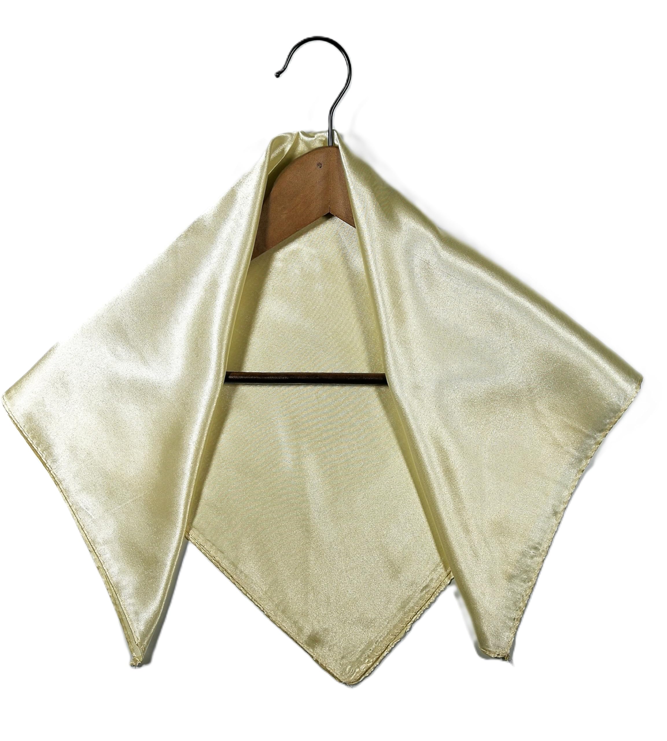 Shanlin Solid Color Silk Feel Satin Square Scarf Bandanas (23.5"X23.5")