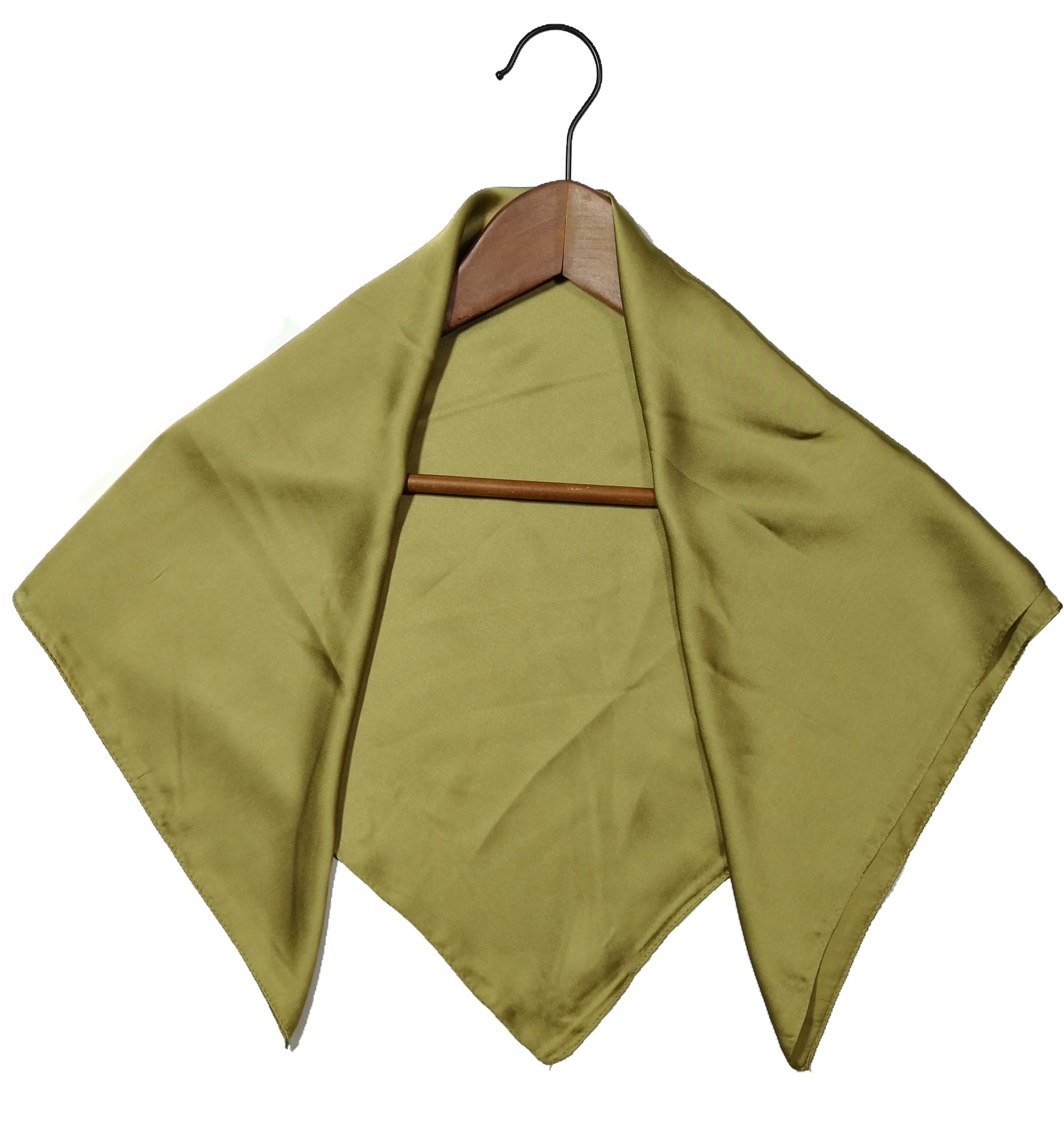 Shanlin Silk Feel Pattern Square Scarves 27" X 27"(Solid Color)