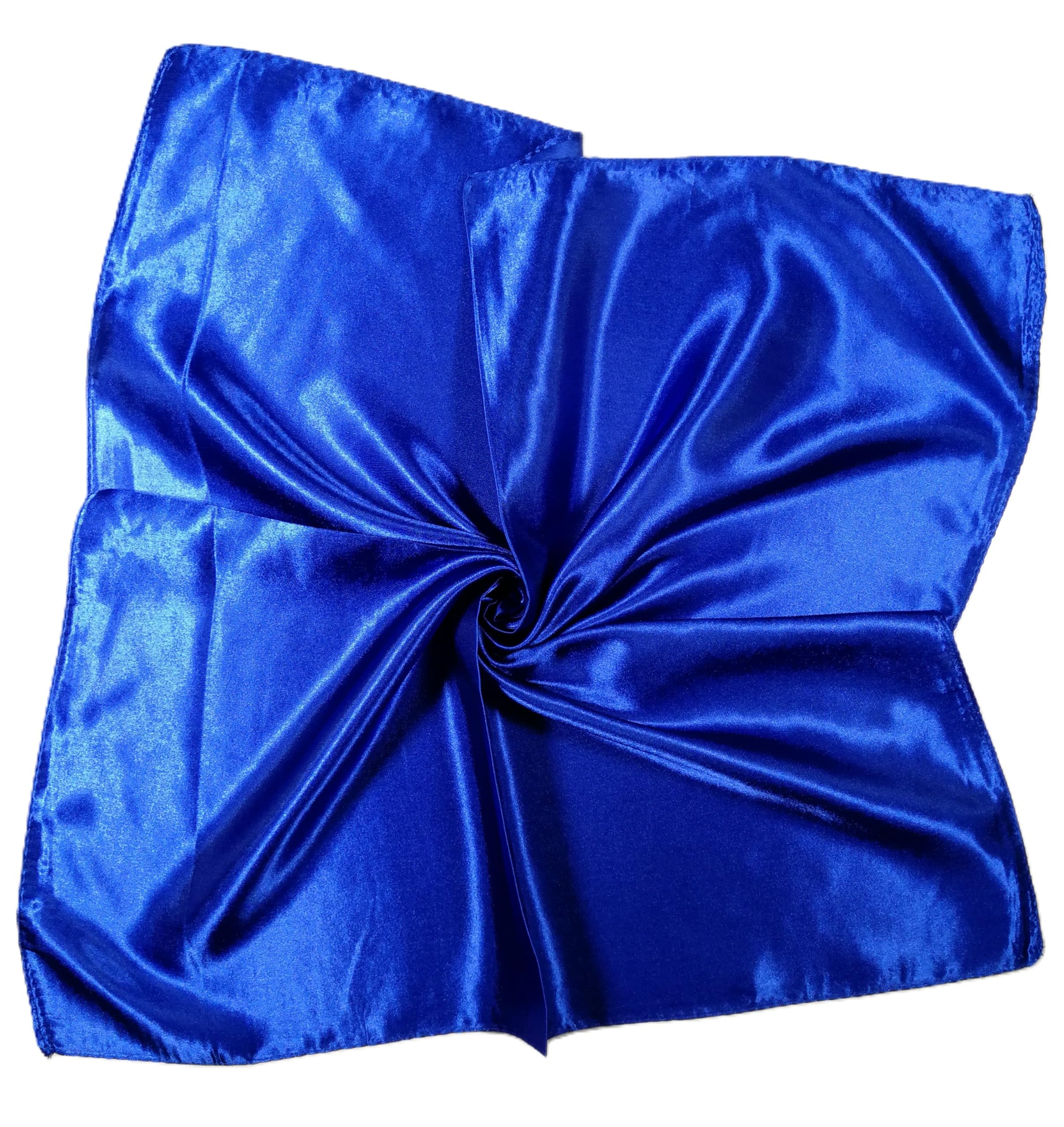 Shanlin Solid Color Silk Feel Satin Square Scarf Bandanas (23.5"X23.5")