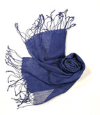 Shanlin Unisex 100% Linen Scarves for Men and Women (71"x22") Solid Color