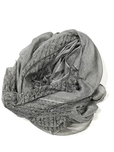 Shanlin Super Large Cotton Blend Lace Scarves for Women (76"x42")