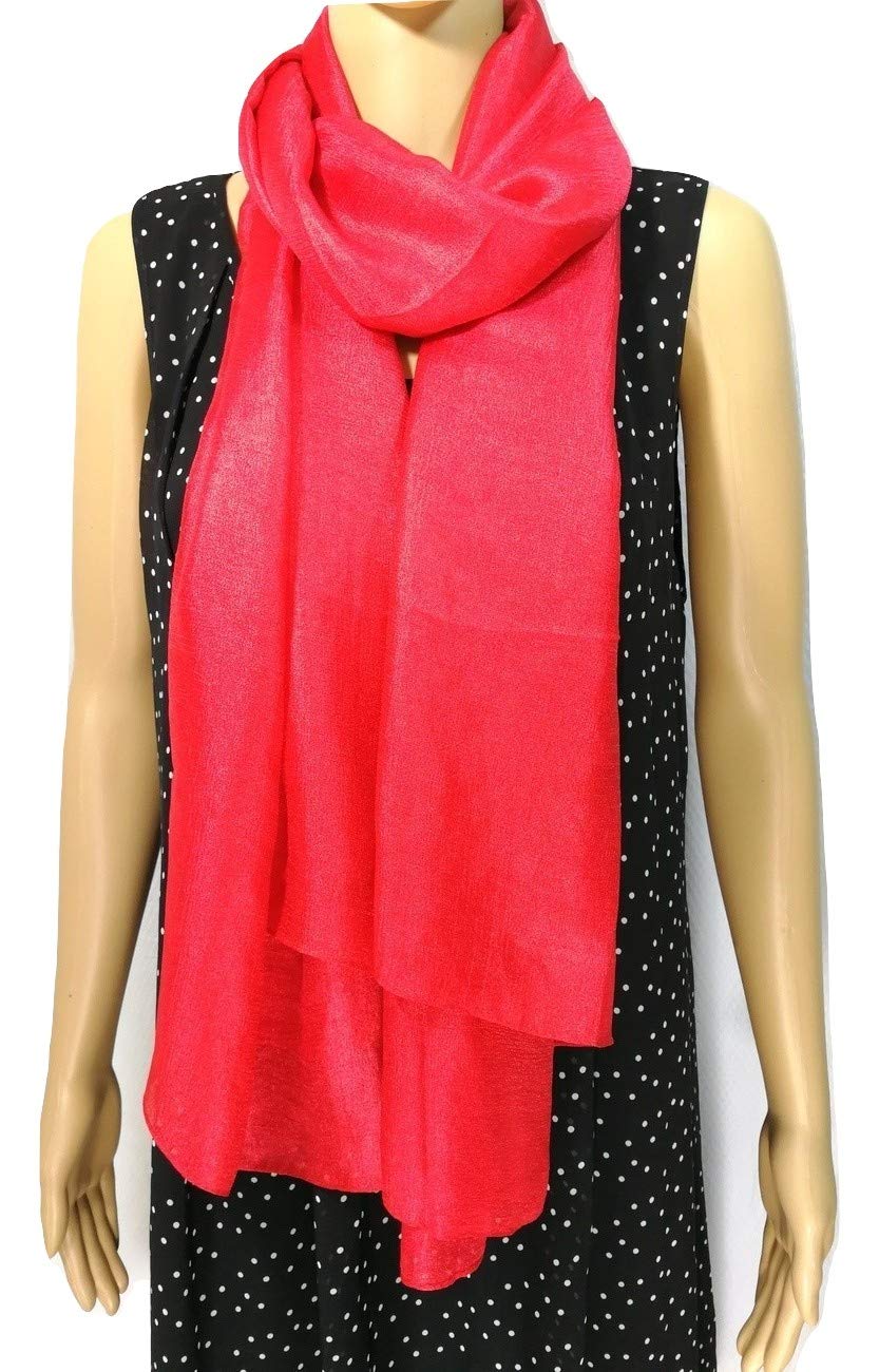 Shanlin Solid Color Silk Feel Long Scarves