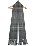 Shanlin 100% Australian Merino Wool Plaid Scarf for Men & Women – Soft, Warm, Lightweight Winter Wrap with Fringe