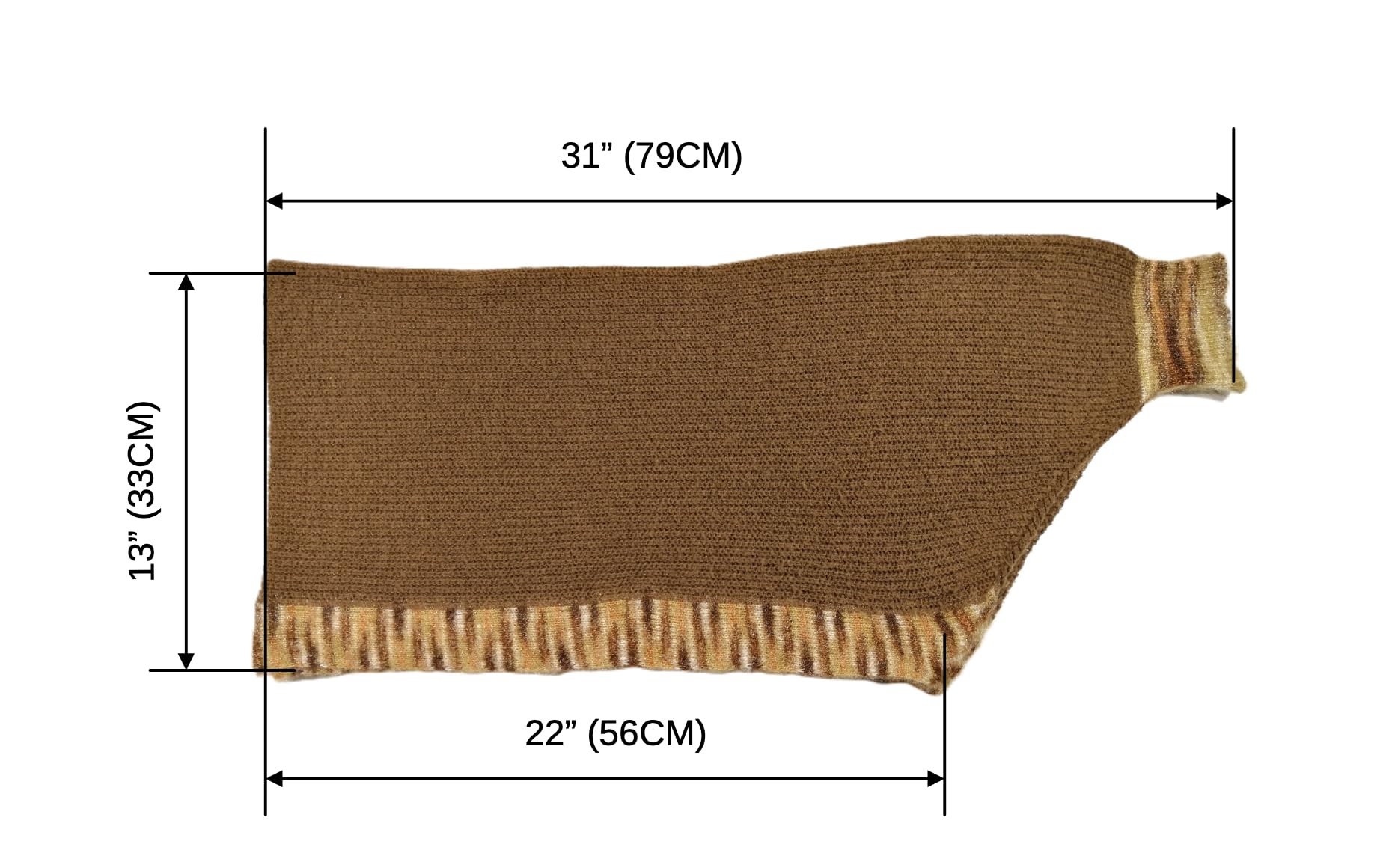Shanlin Versatile Rainbow Hem Knit Cocoon Cardigan Sweater Shawl