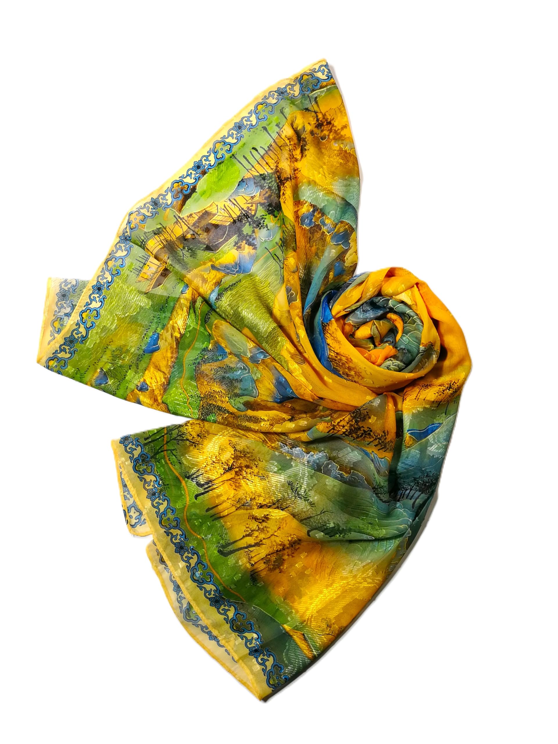Shanlin Elegant Semi-Transparent Jacquard Scarf – Soft Lightweight Wrap for Formal Events, 70x180cm
