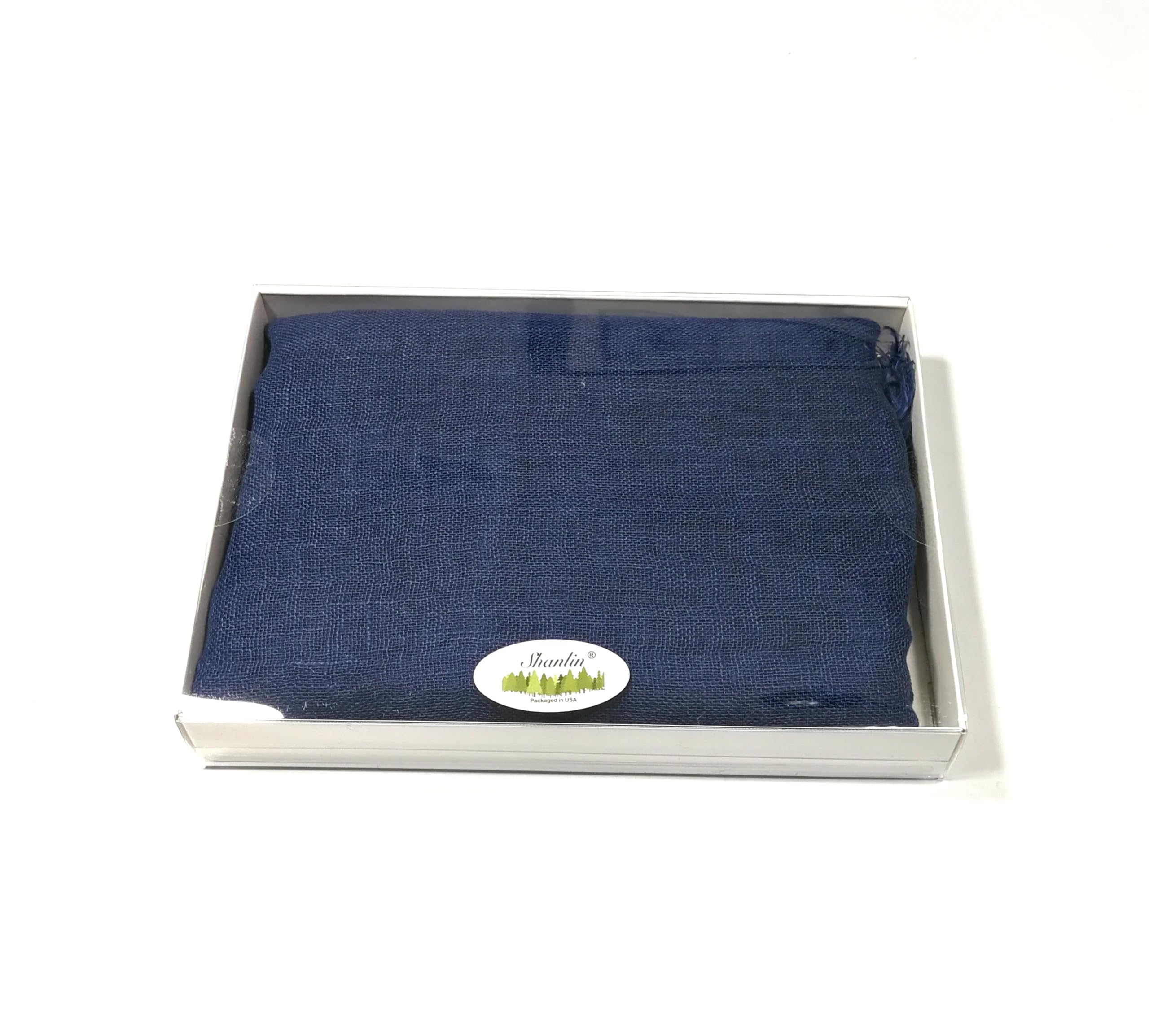 Shanlin Unisex 100% Linen Scarves for Men and Women (71"x22") Solid Color