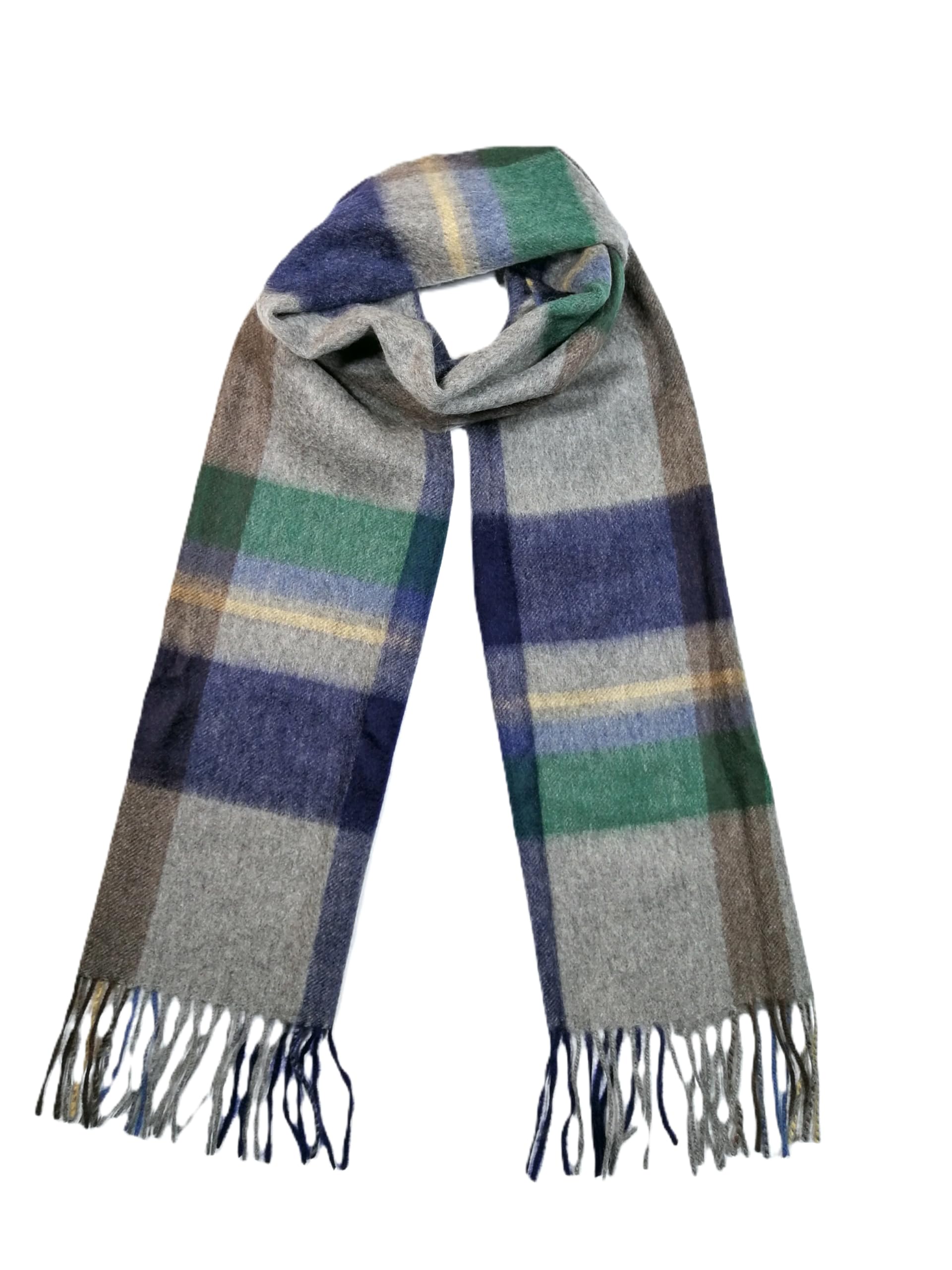 Shanlin 100% Cashmere Ultra Soft Solid & Plaid Scarf for Men & Women with Gift Box