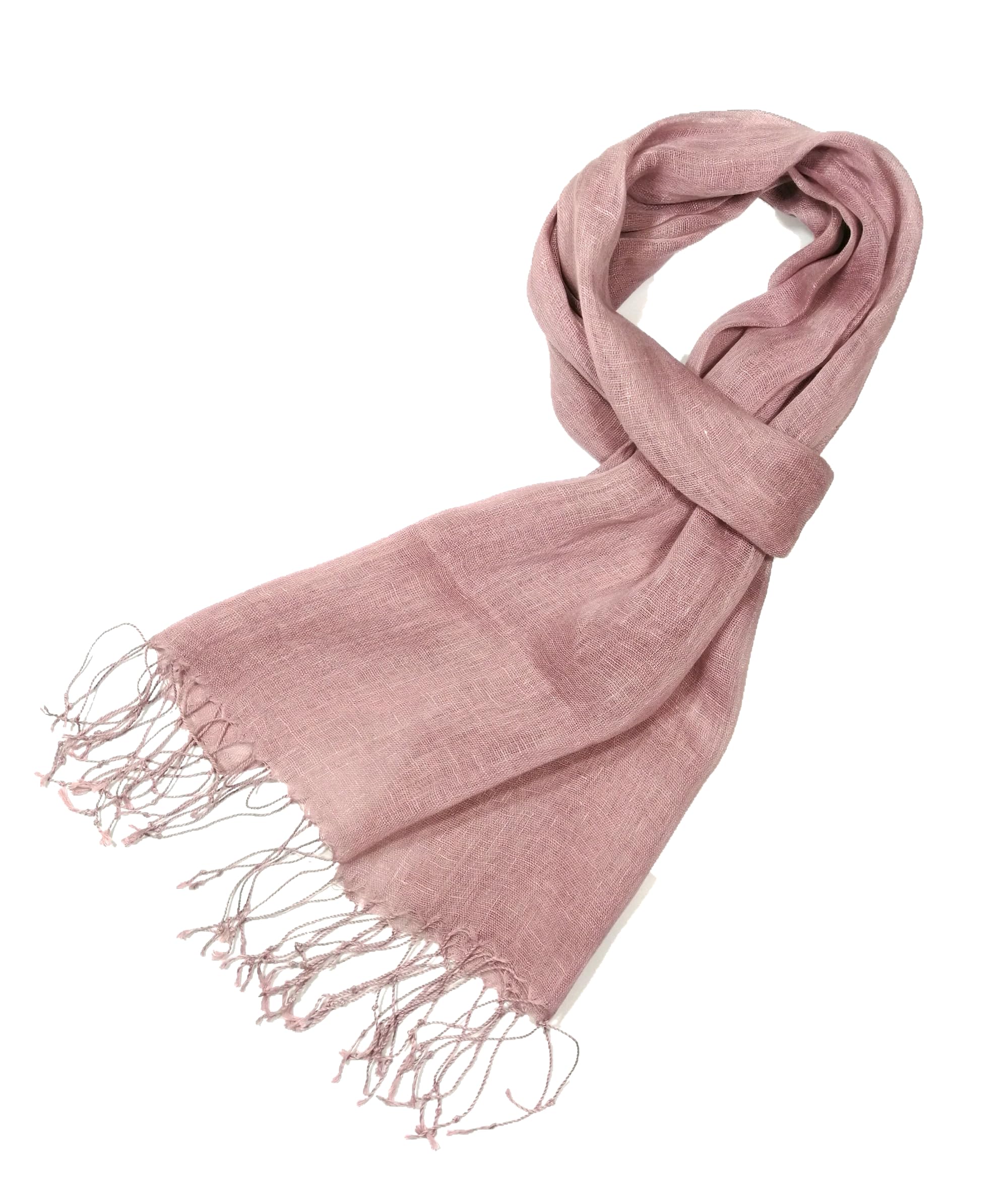 Shanlin Unisex 100% Linen Scarves for Men and Women (71"x22") Solid Color