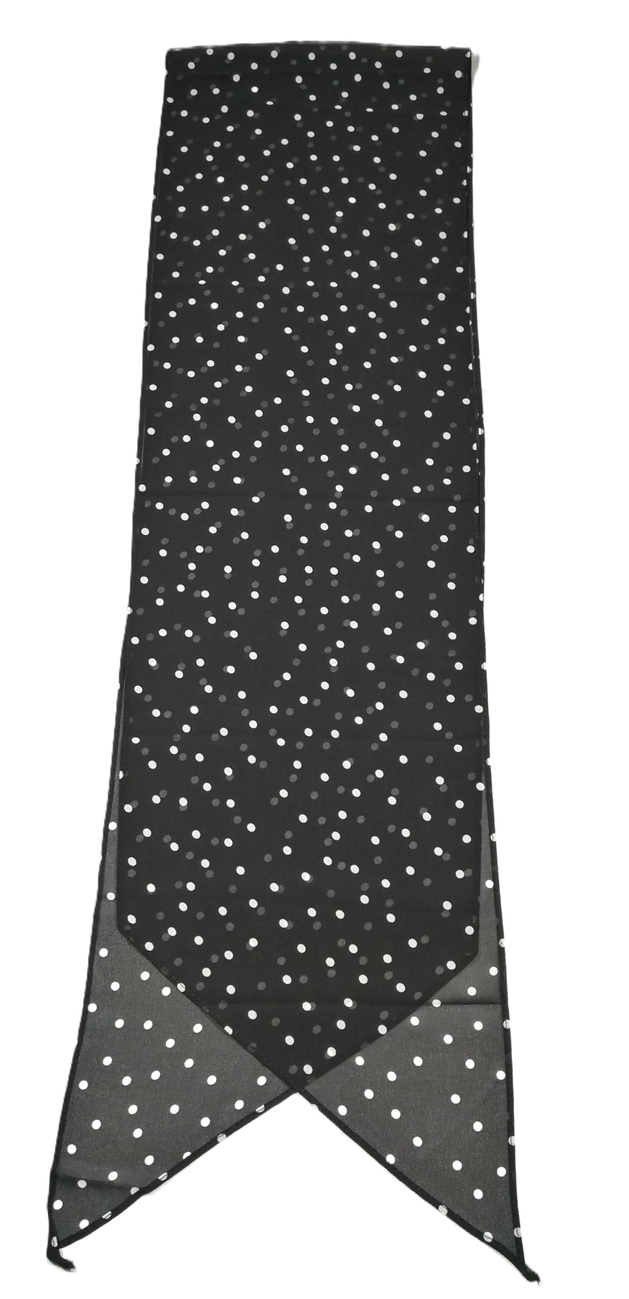 Shanlin Vintage Polka Dot Chiffon Skinny Scarf – Lightweight Retro Long Ribbon for Neck, Hair, Hat
