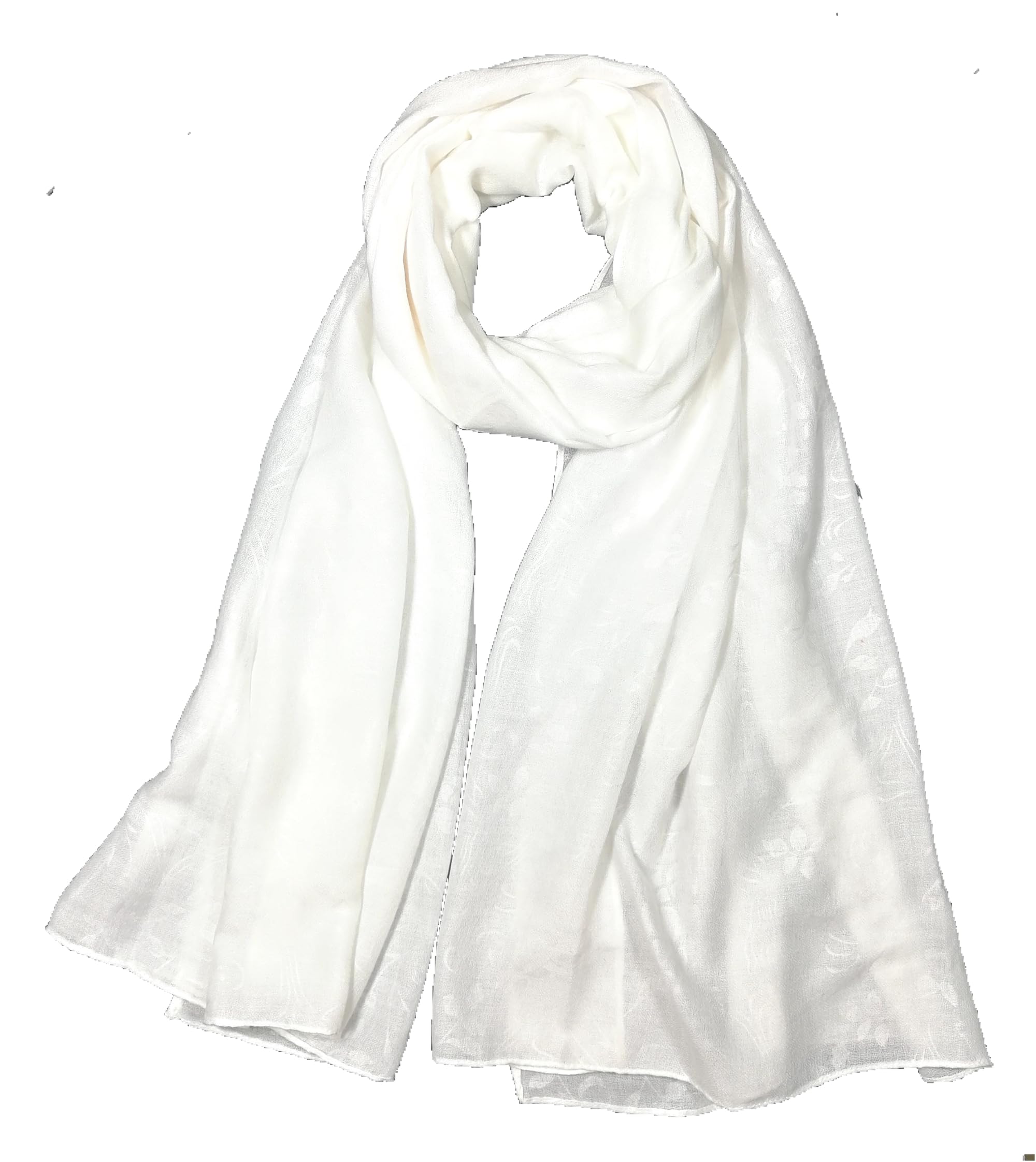 Shanlin Floral Pattern Solid Color Long Scarves for Women