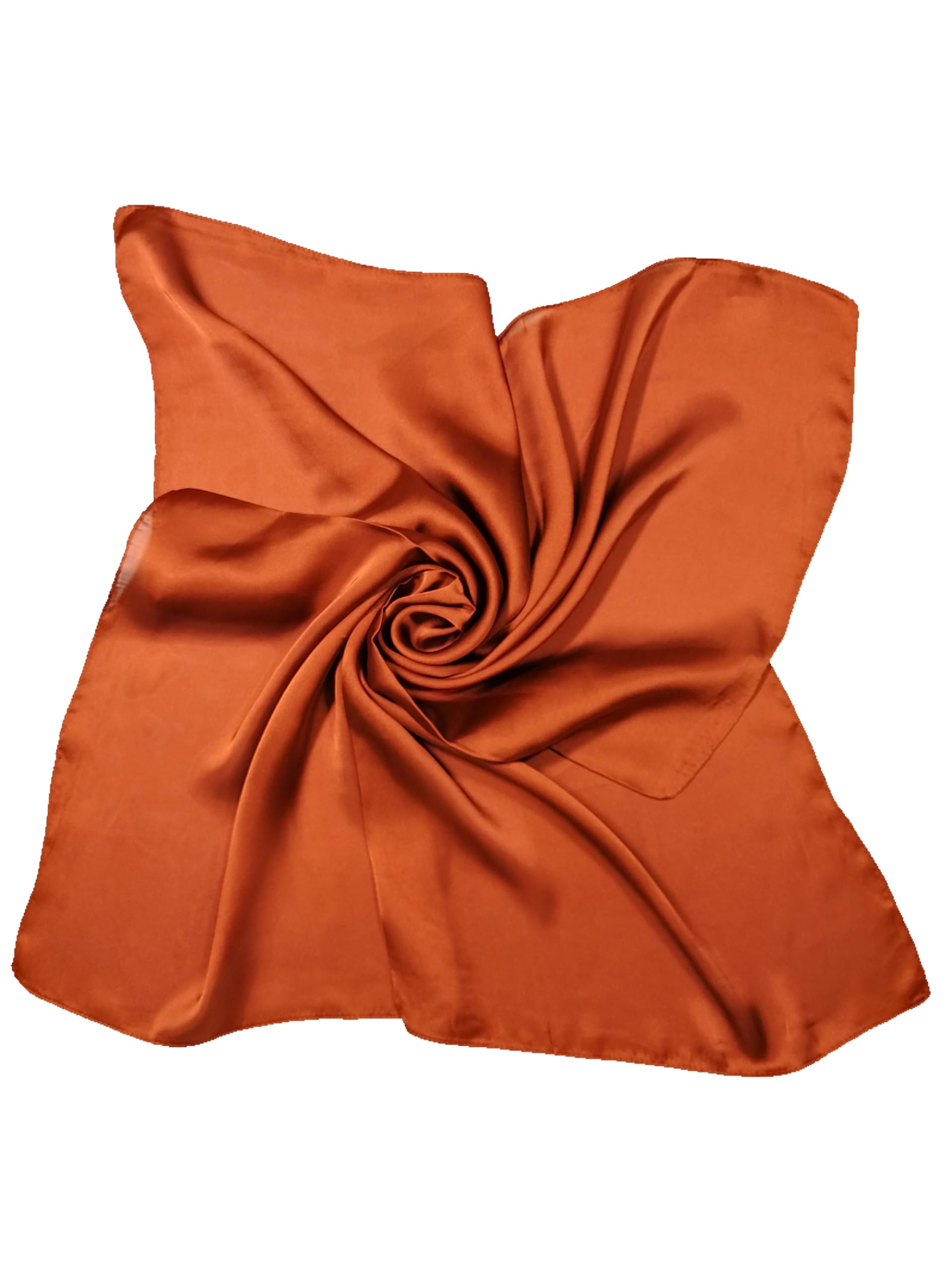Shanlin Silk Feel Pattern Square Scarves 27" X 27"(Solid Color)