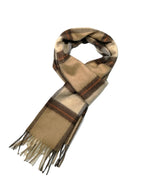 Shanlin 100% Cashmere Ultra Soft Solid & Plaid Scarf for Men & Women with Gift Box