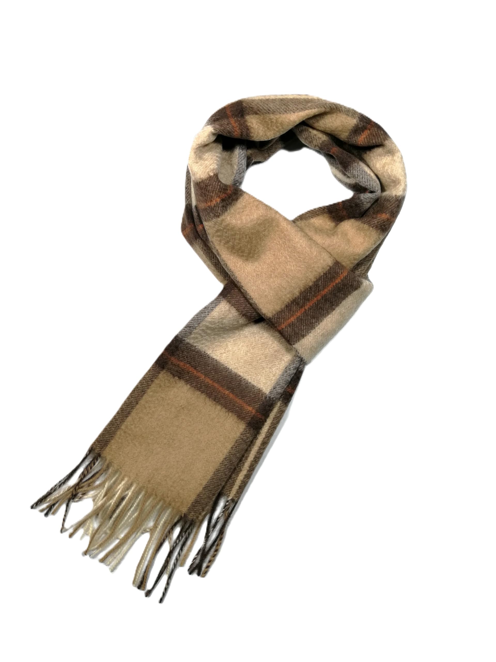 Shanlin 100% Cashmere Ultra Soft Solid & Plaid Scarf for Men & Women with Gift Box