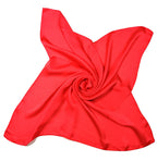 Shanlin Silk Feel Pattern Square Scarves 27" X 27"(Solid Color)
