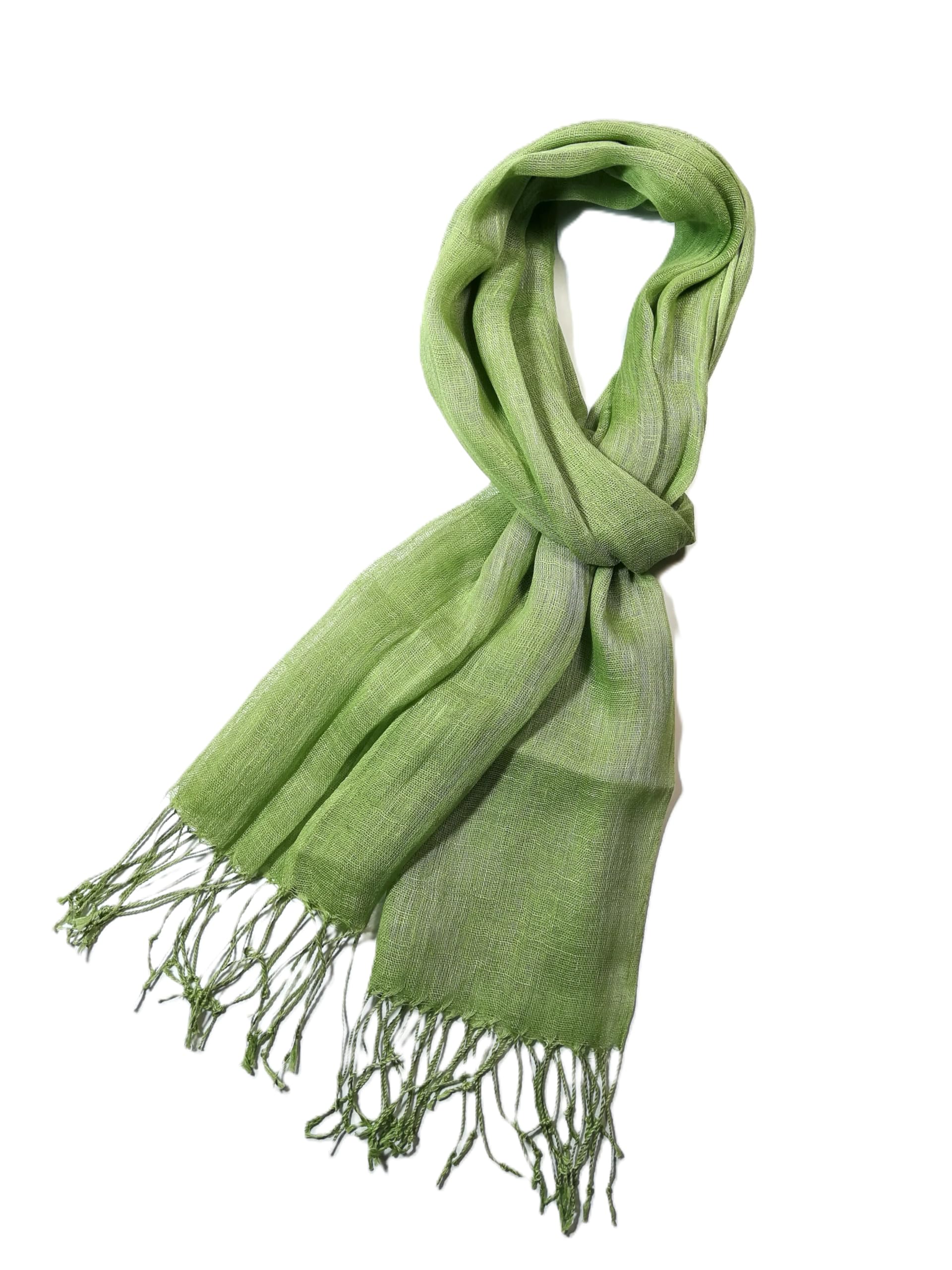 Shanlin Unisex 100% Linen Scarves for Men and Women (71"x22") Solid Color