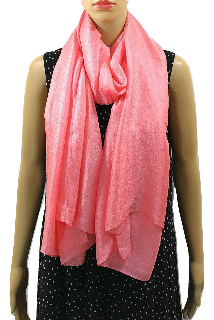 Shanlin Solid Color Silk Feel Long Scarves