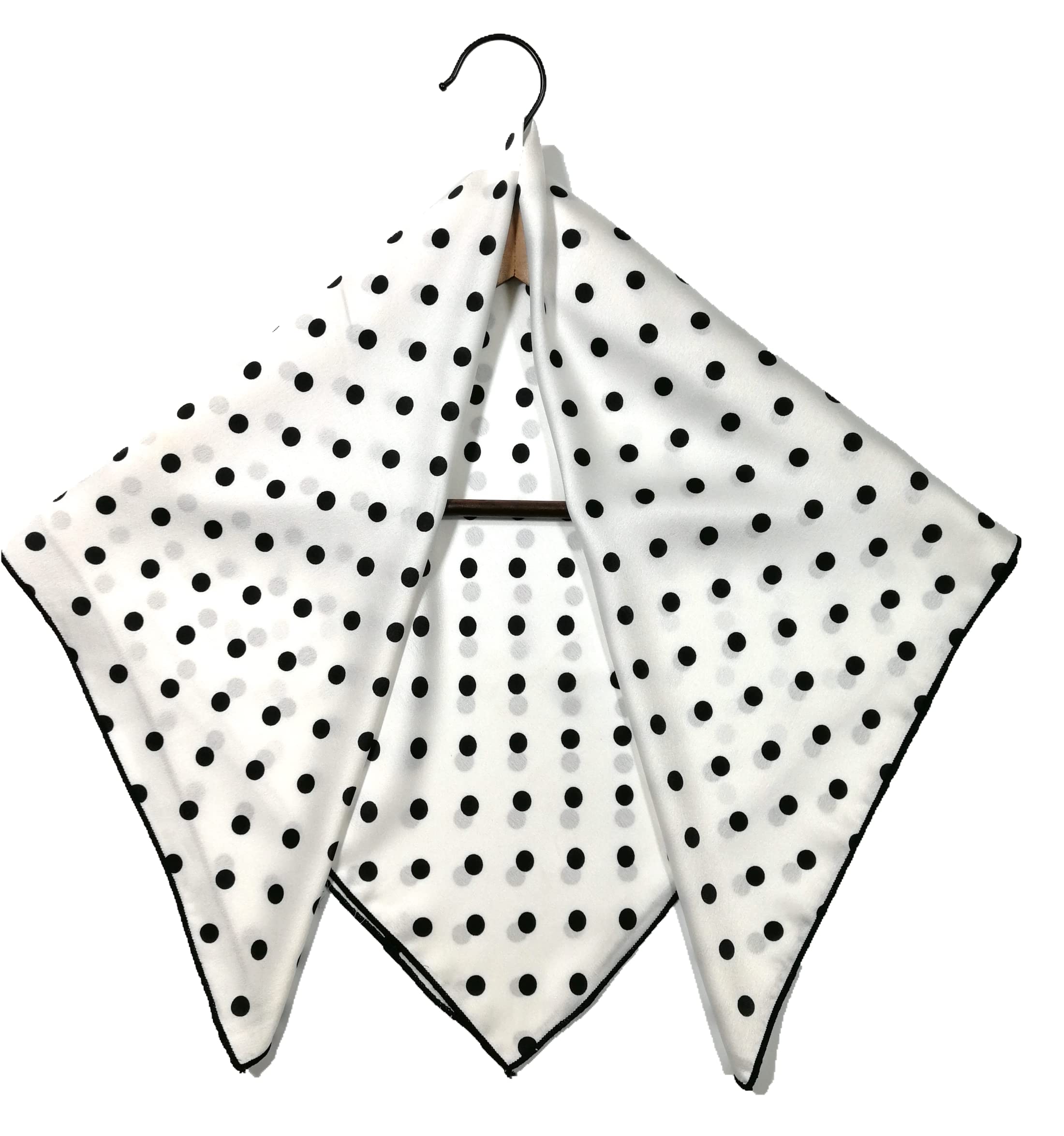 Shanlin Silk Feel Pattern Square Scarves 27" X 27" (Polka Dots)