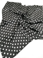 Shanlin Silk Feel Pattern Square Scarves 27" X 27" (Polka Dots)
