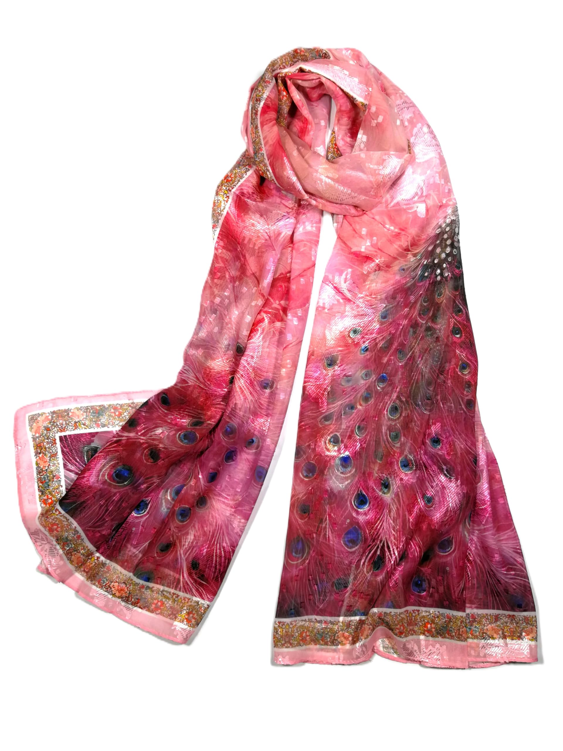 Shanlin Elegant Semi-Transparent Jacquard Scarf – Soft Lightweight Wrap for Formal Events, 70x180cm