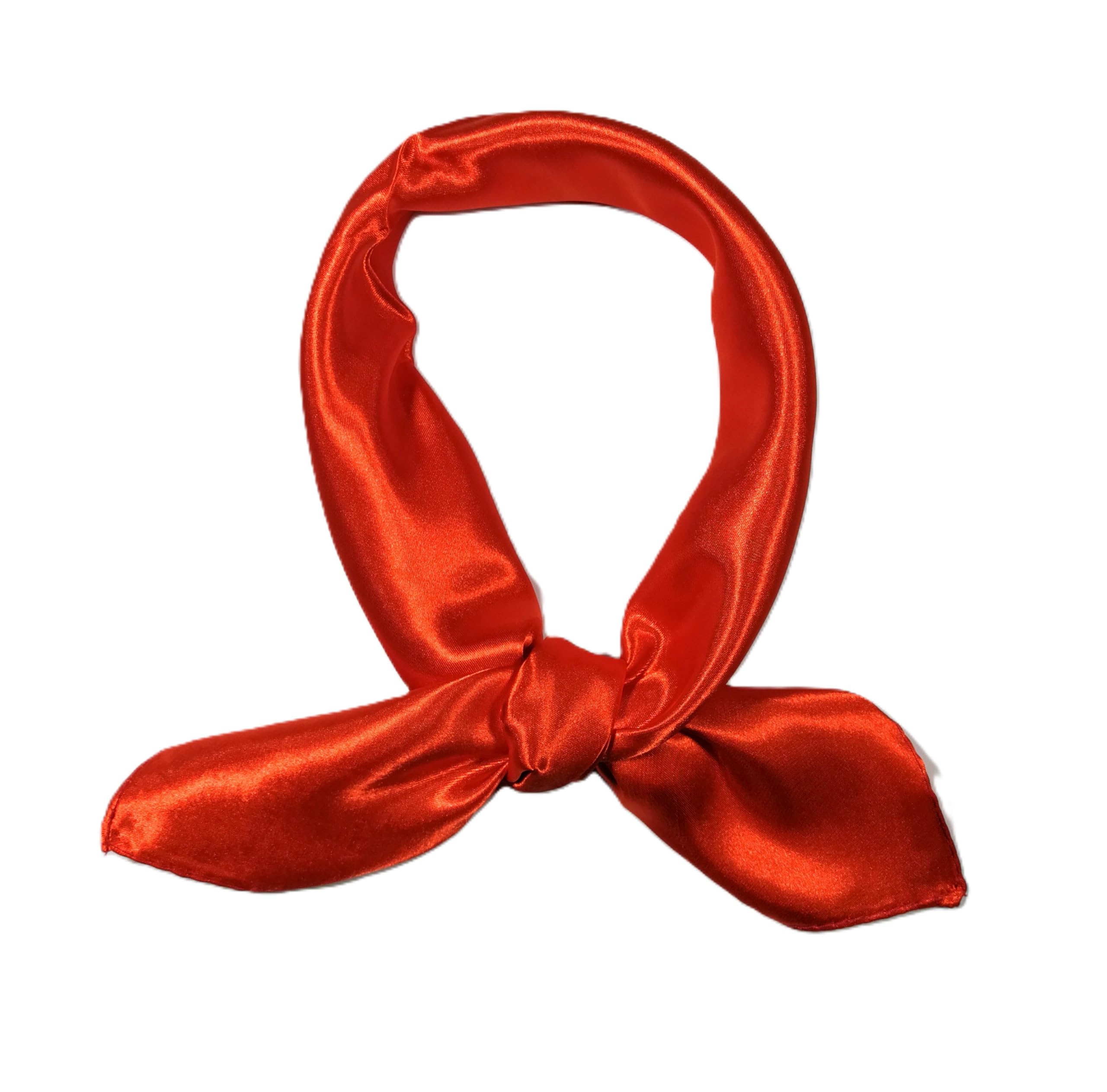 Shanlin Solid Color Silk Feel Satin Square Scarf Bandanas (23.5"X23.5")