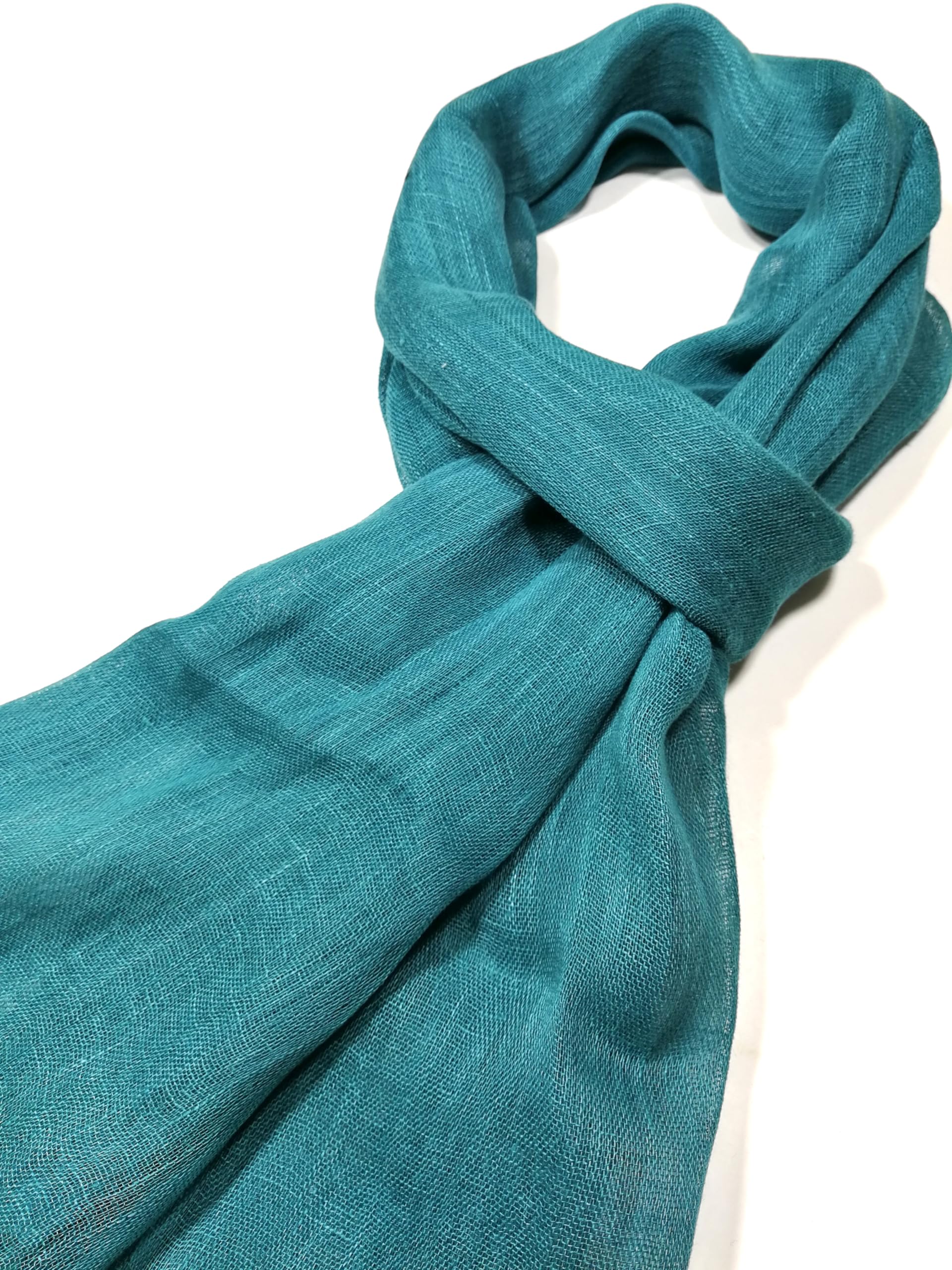 Shanlin Unisex 100% Linen Scarves for Men and Women (71"x22") Solid Color