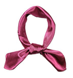 Shanlin Solid Color Silk Feel Satin Square Scarf Bandanas (23.5"X23.5")
