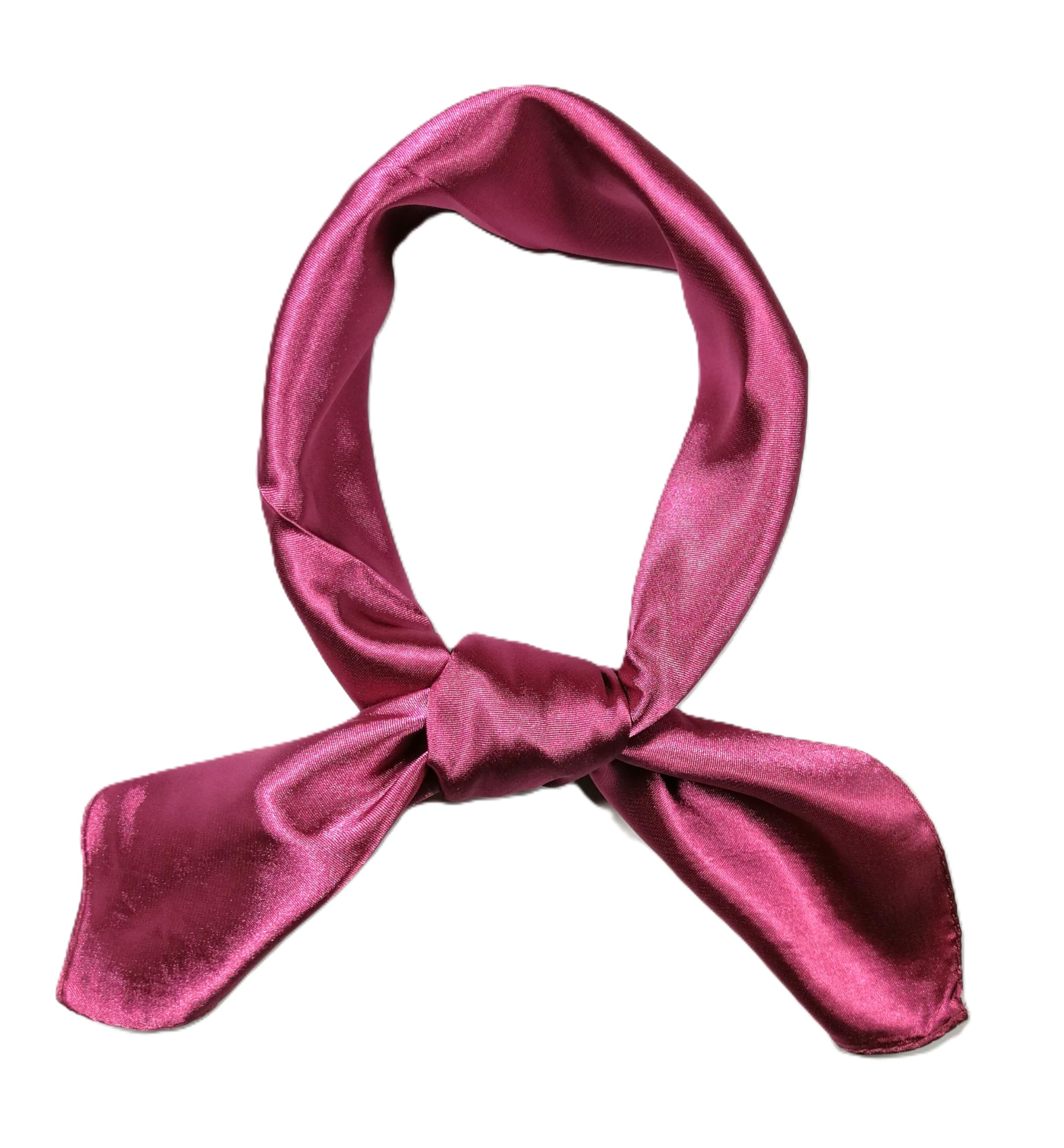 Shanlin Solid Color Silk Feel Satin Square Scarf Bandanas (23.5"X23.5")