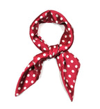 Shanlin Silk Feel Pattern Square Scarves 27" X 27" (Polka Dots)