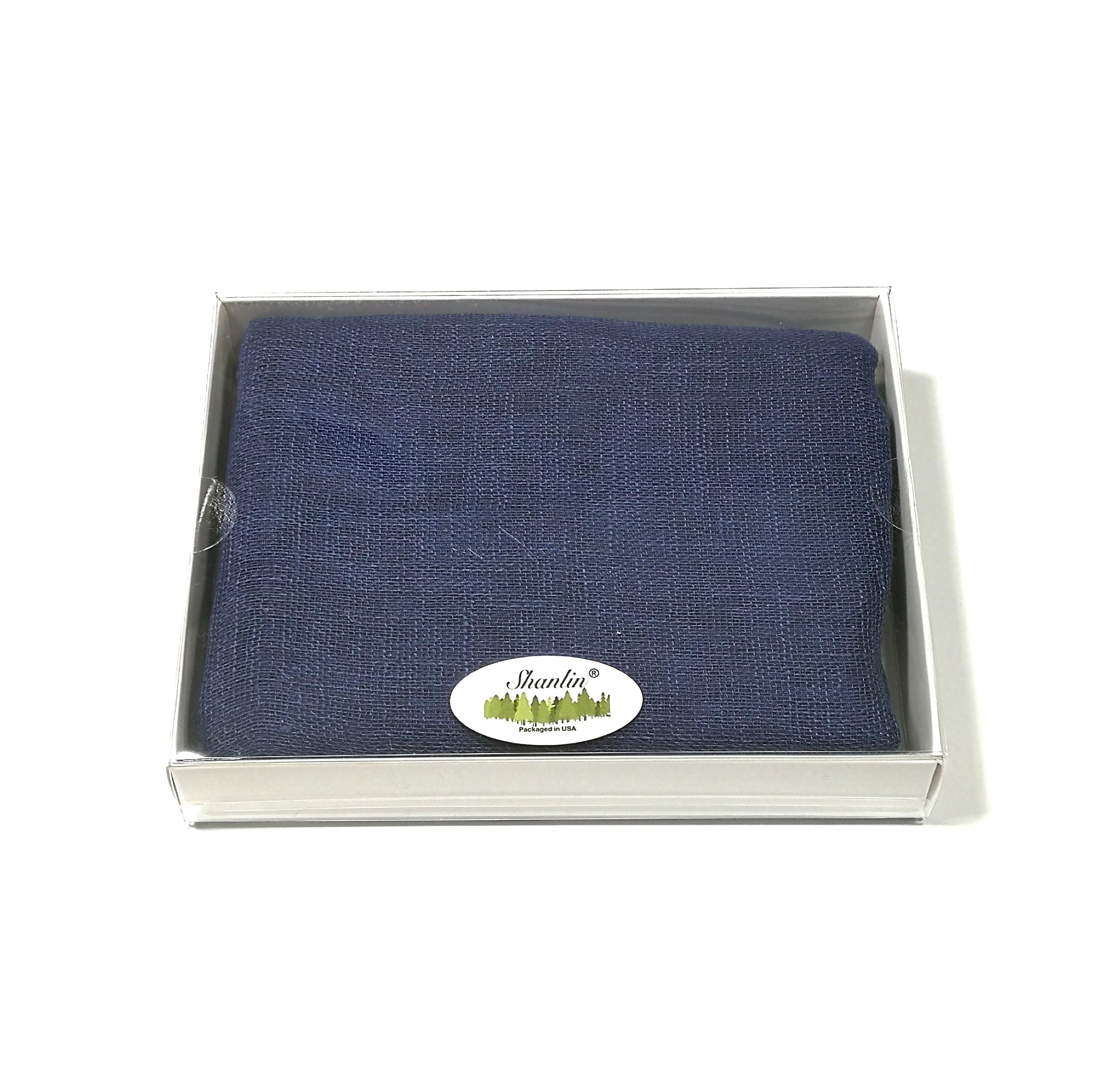 Shanlin Unisex 100% Linen Scarves for Men and Women (71"x22") Solid Color