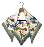 Shanlin Silk Feel Pattern Square Scarves 27" X 27" (Polka Dots)