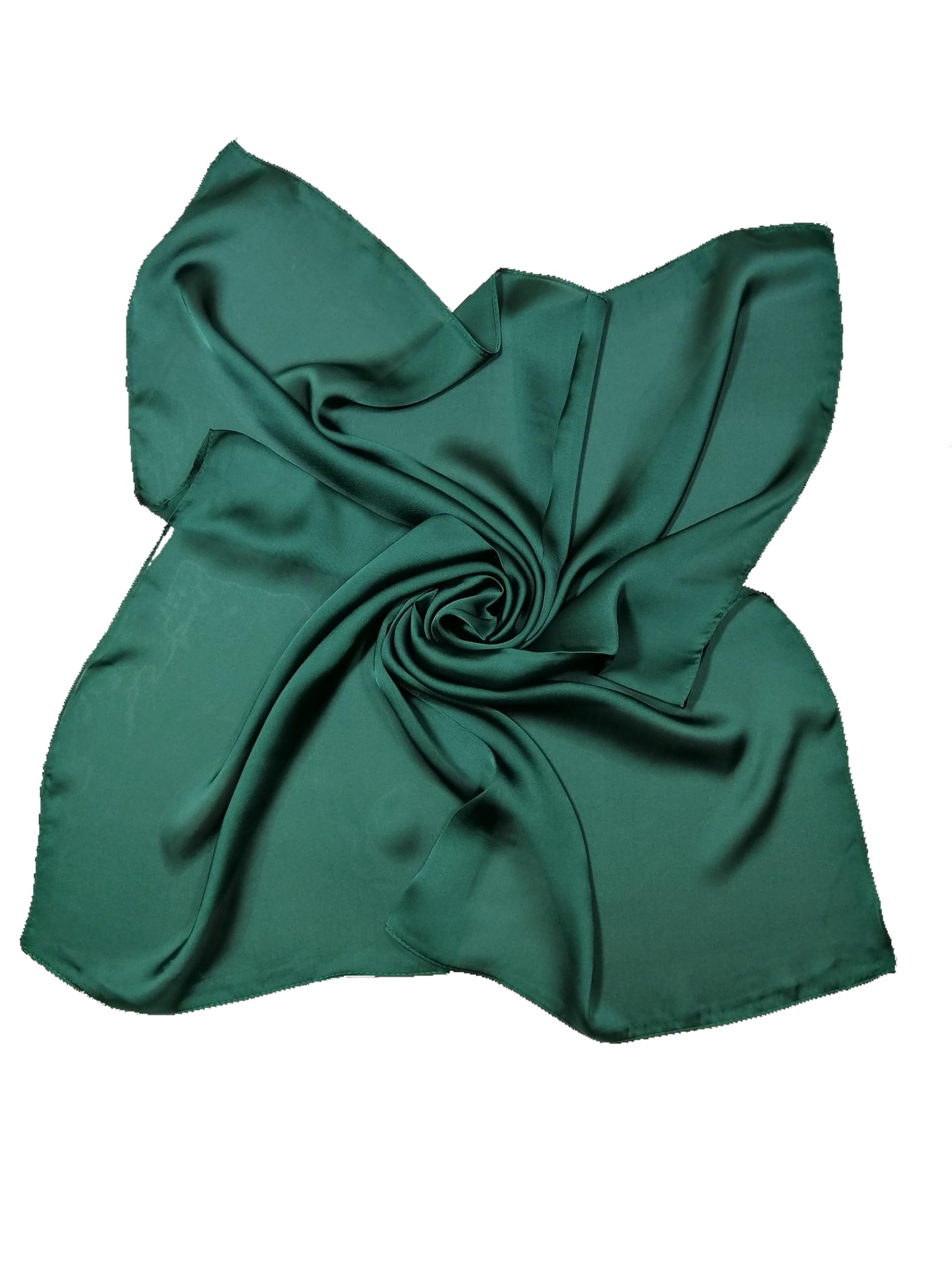 Shanlin Silk Feel Pattern Square Scarves 27" X 27"(Solid Color)