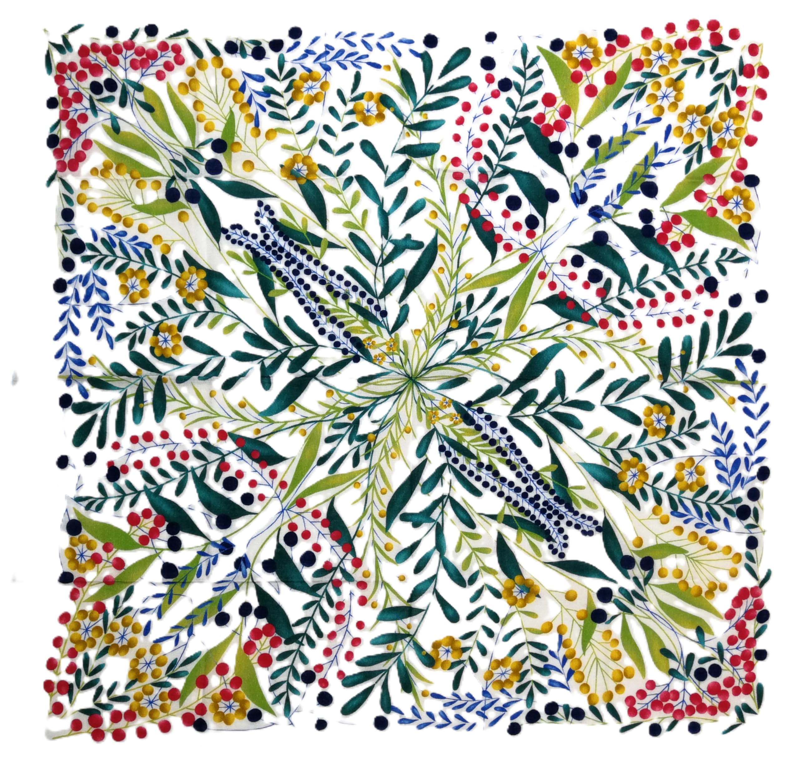 Shanlin Unisex Floral Cotton Square Scarf Bandanas 22x22 inch